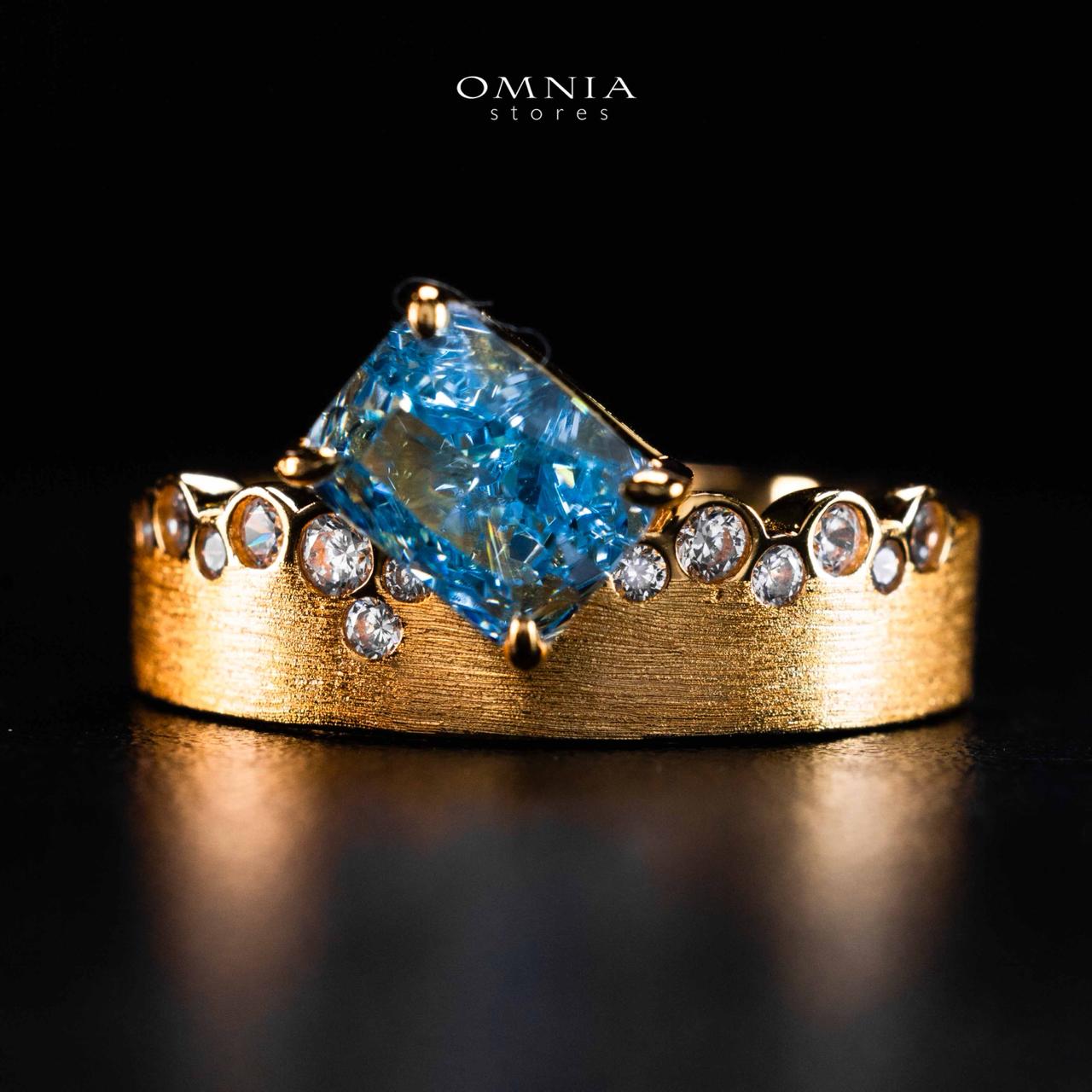 Omnia Sireen Golden Ring In 925 Silver High Quality Certified Lab Crafted Stones - OMNIASTORES UAE