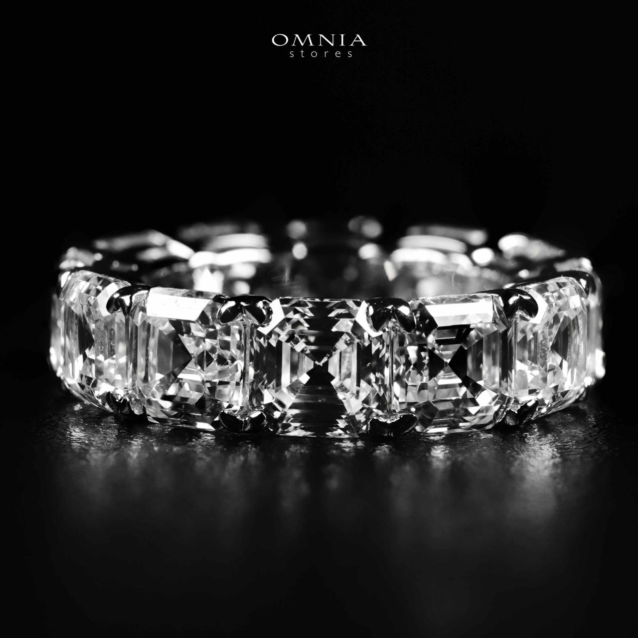 Omnia Rafal White Ring In 925 Silver High Quality Certified Lab Crafted Stones - OMNIASTORES UAE