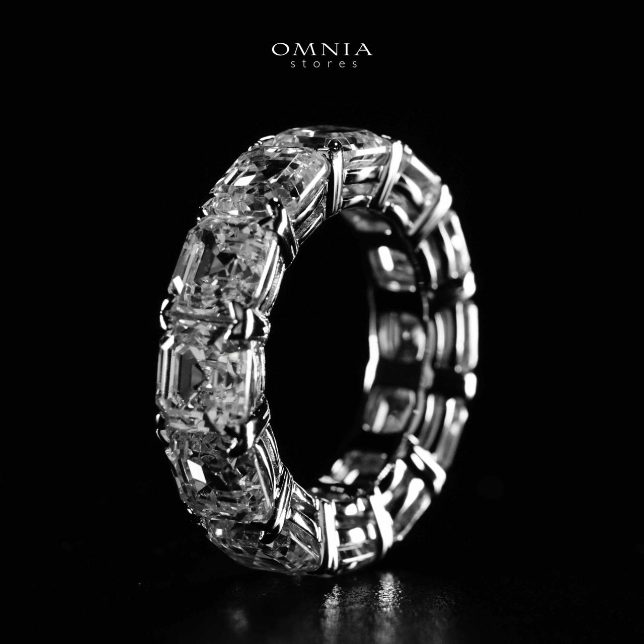 Omnia Rafal White Ring In 925 Silver High Quality Certified Lab Crafted Stones - OMNIASTORES UAE