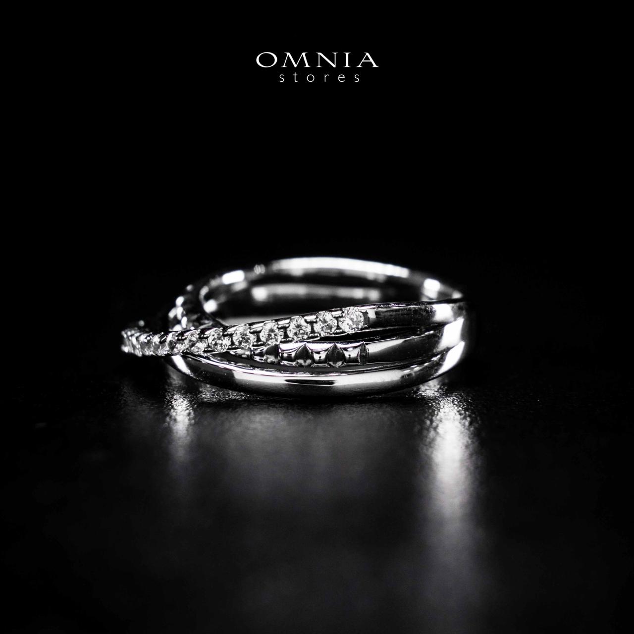 Omnia Suhair Twisted Silver Ring In 925 Silver High Quality Certified Lab Crafted Stones - OMNIASTORES UAE