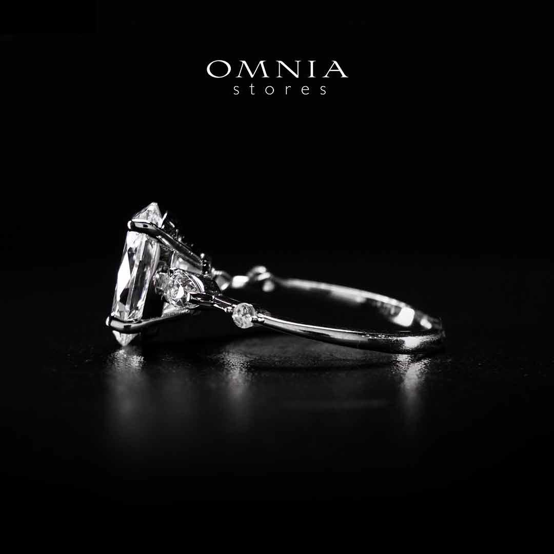 Omnia Aaliyat Silver Ring In 925 Silver High Quality Certified Lab Crafted Stones - OMNIASTORES UAE