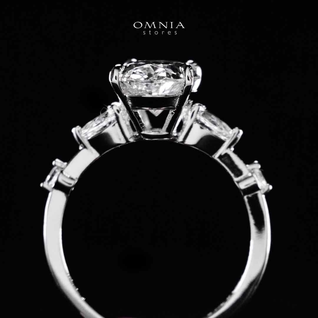 Omnia Aaliyat Silver Ring In 925 Silver High Quality Certified Lab Crafted Stones - OMNIASTORES UAE