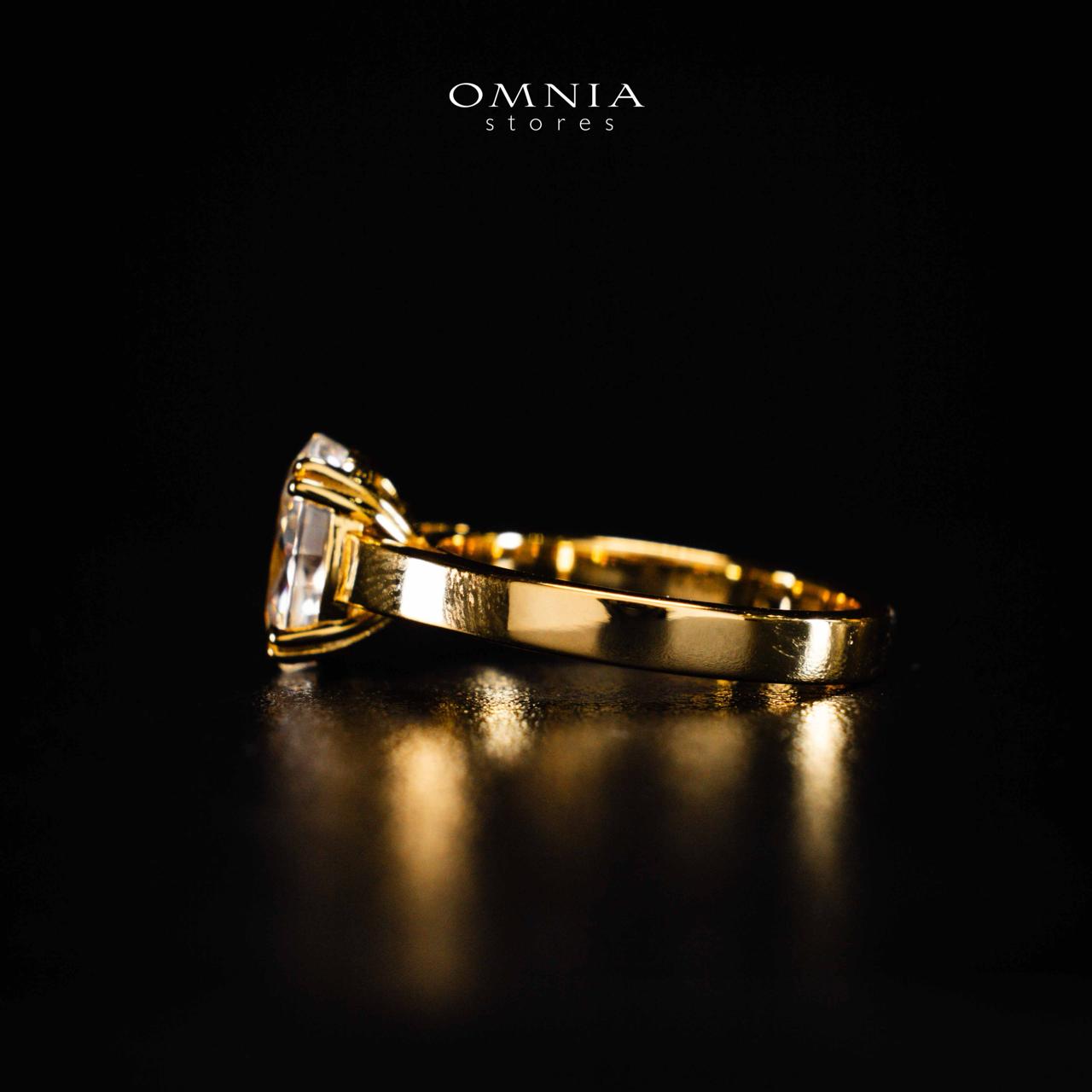 Omnia Asra Gold Ring In 925 Silver High Quality Certified Lab Crafted Stones - OMNIASTORES UAE