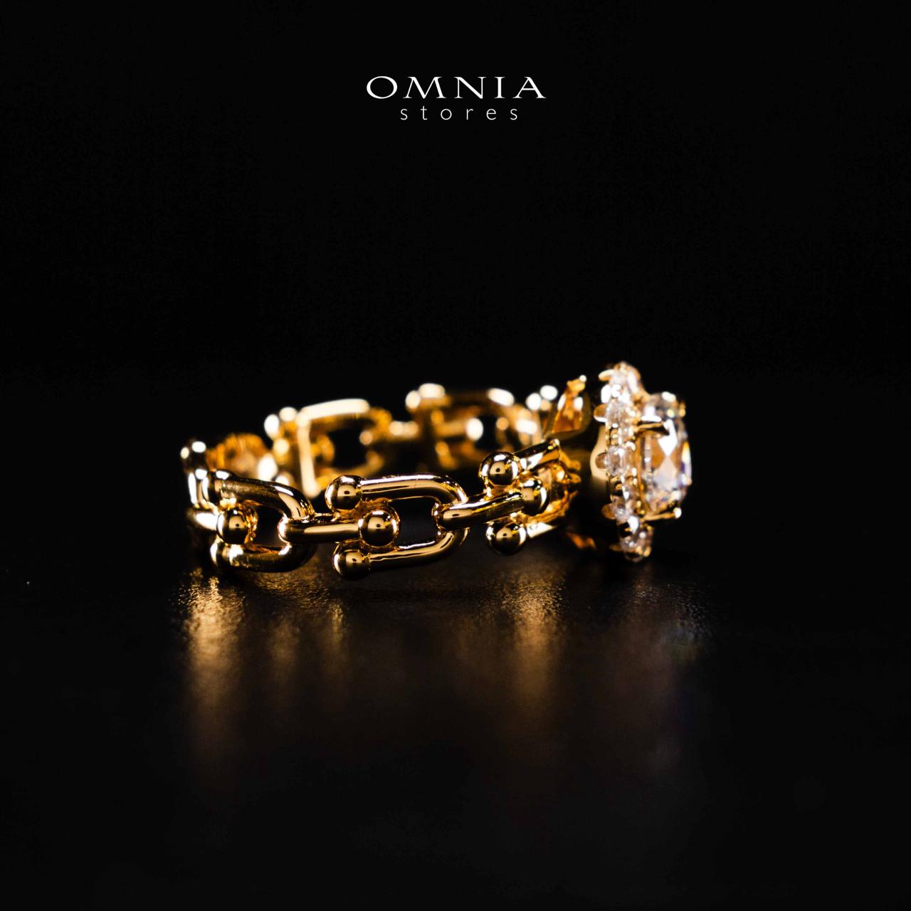 Omnia Shifaa Gold Ring In 925 Silver High Quality Certified Lab Crafted Stones - OMNIASTORES UAE