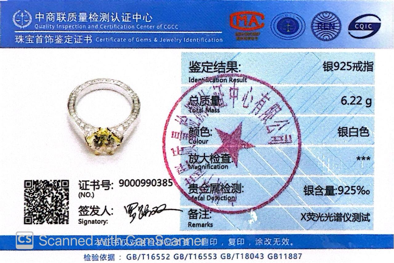 Omnia Mahnoor Gold With Silver Ring In 925 Silver High Quality Certified Lab Crafted Stones - OMNIASTORES UAE