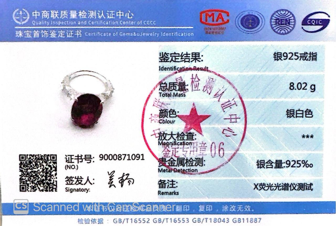 Omnia Hidaya Red Silver Ring In 925 Silver High Quality Certified Lab Crafted Stones - OMNIASTORES UAE