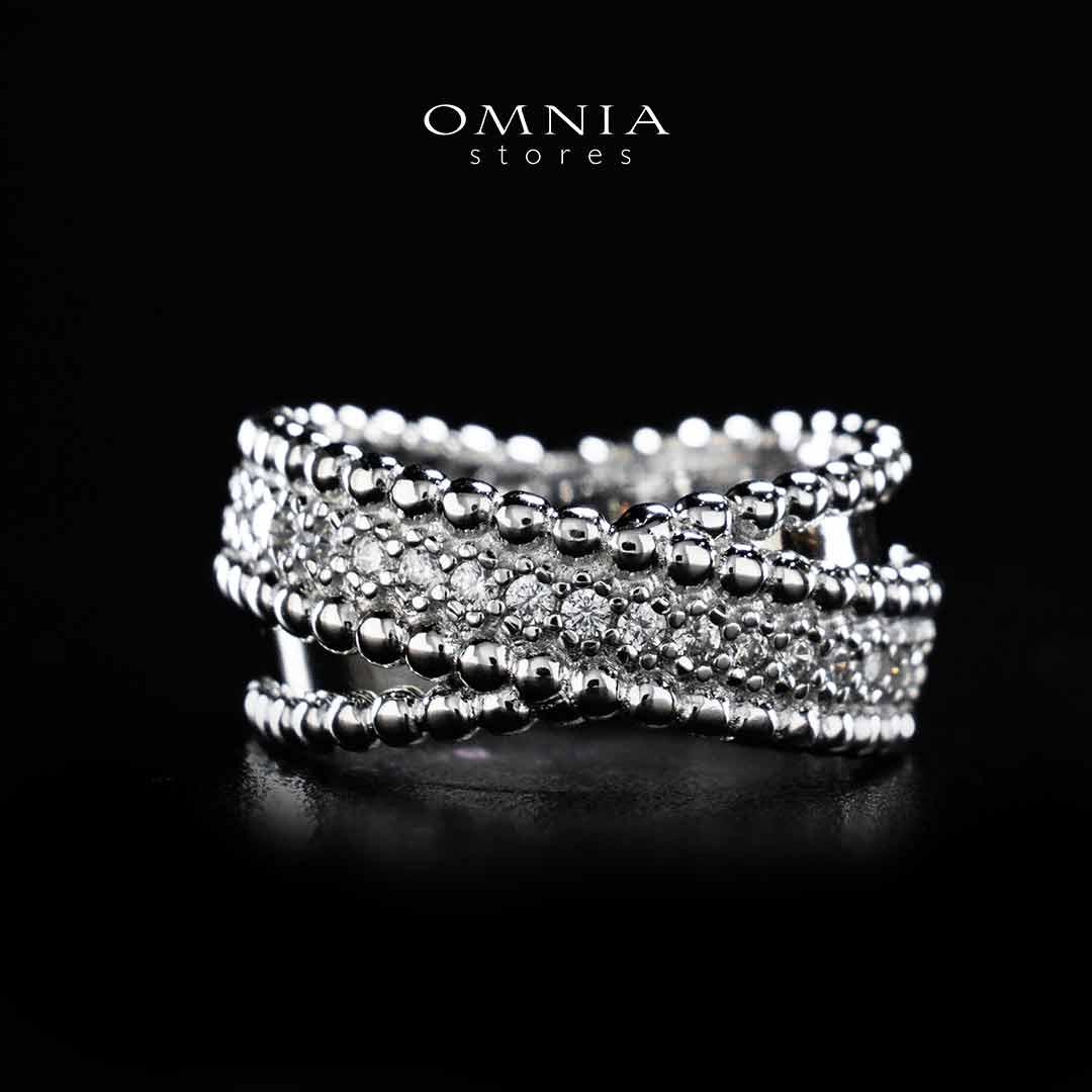 Omnia Aatika Silver Ring In 925 Silver High Quality Lab Crafted Stones - OMNIASTORES UAE