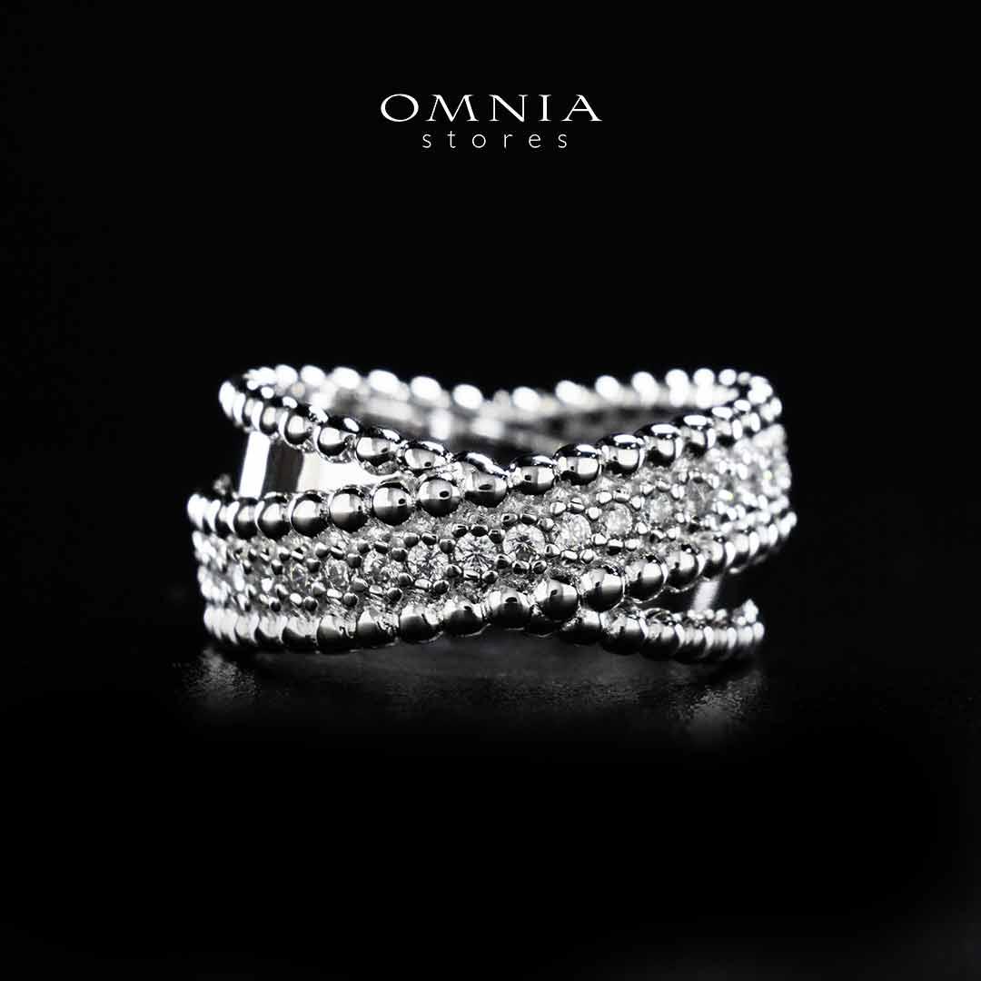 Omnia Aatika Silver Ring In 925 Silver High Quality Lab Crafted Stones - OMNIASTORES UAE