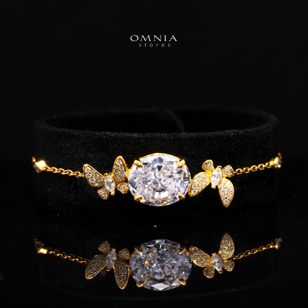 Omnia Maysun White Gold Plated Full Set In 925 Silver High Quality Simulated Diamonds