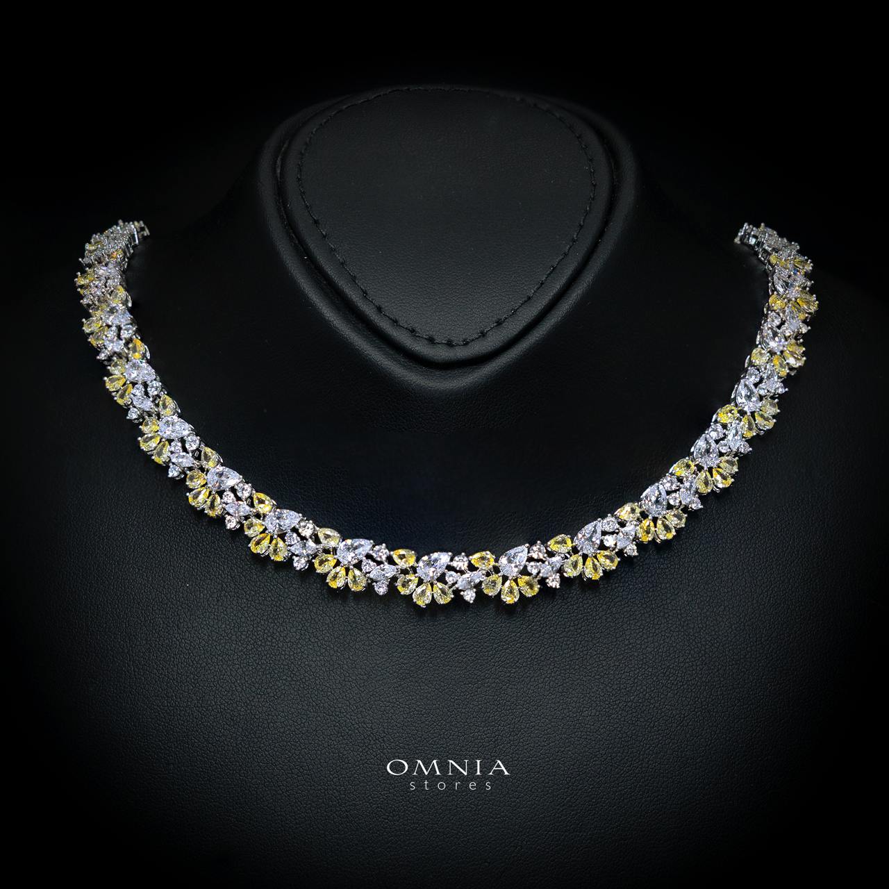 Safira Yellow Luxury Bridal Full Jewelry Set with High-Quality Premium Simulated Diamonds