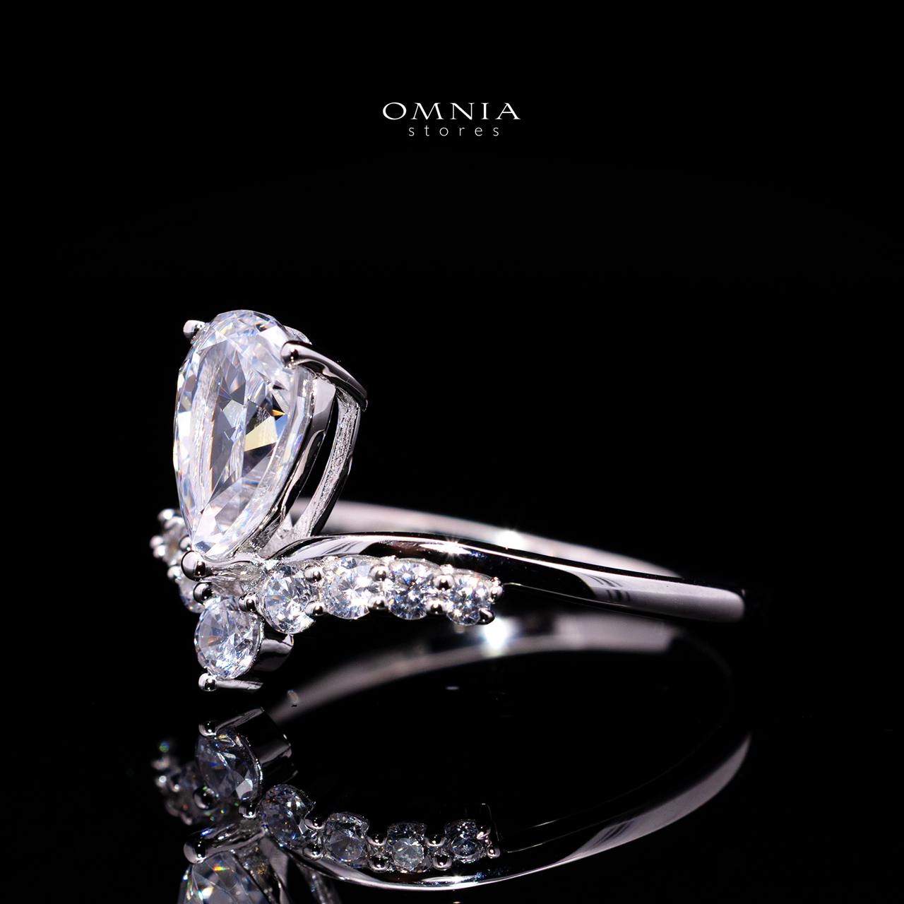 Antonella Ring with Certified Premium Simulated Diamonds in 925 Sterling Silver - OMNIASTORES KSA