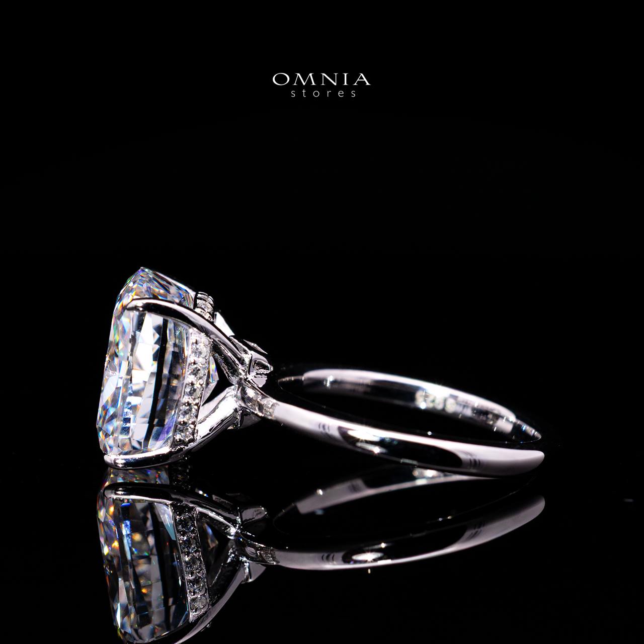 Rebecca Ring with Certified Premium Simulated Diamonds in 925 Sterling Silver - OMNIASTORES KSA