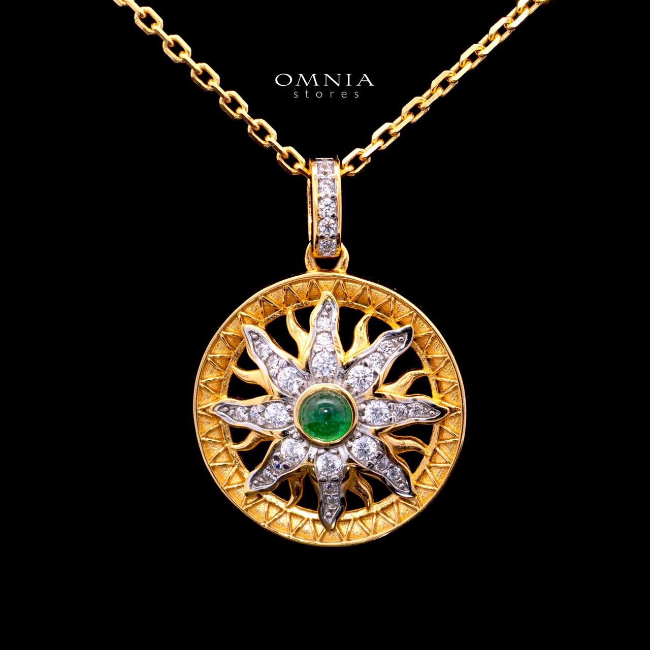 Melise Gold-Plated Necklace with Certified Premium Simulated Diamonds in 925 Sterling Silver - OMNIASTORES KSA