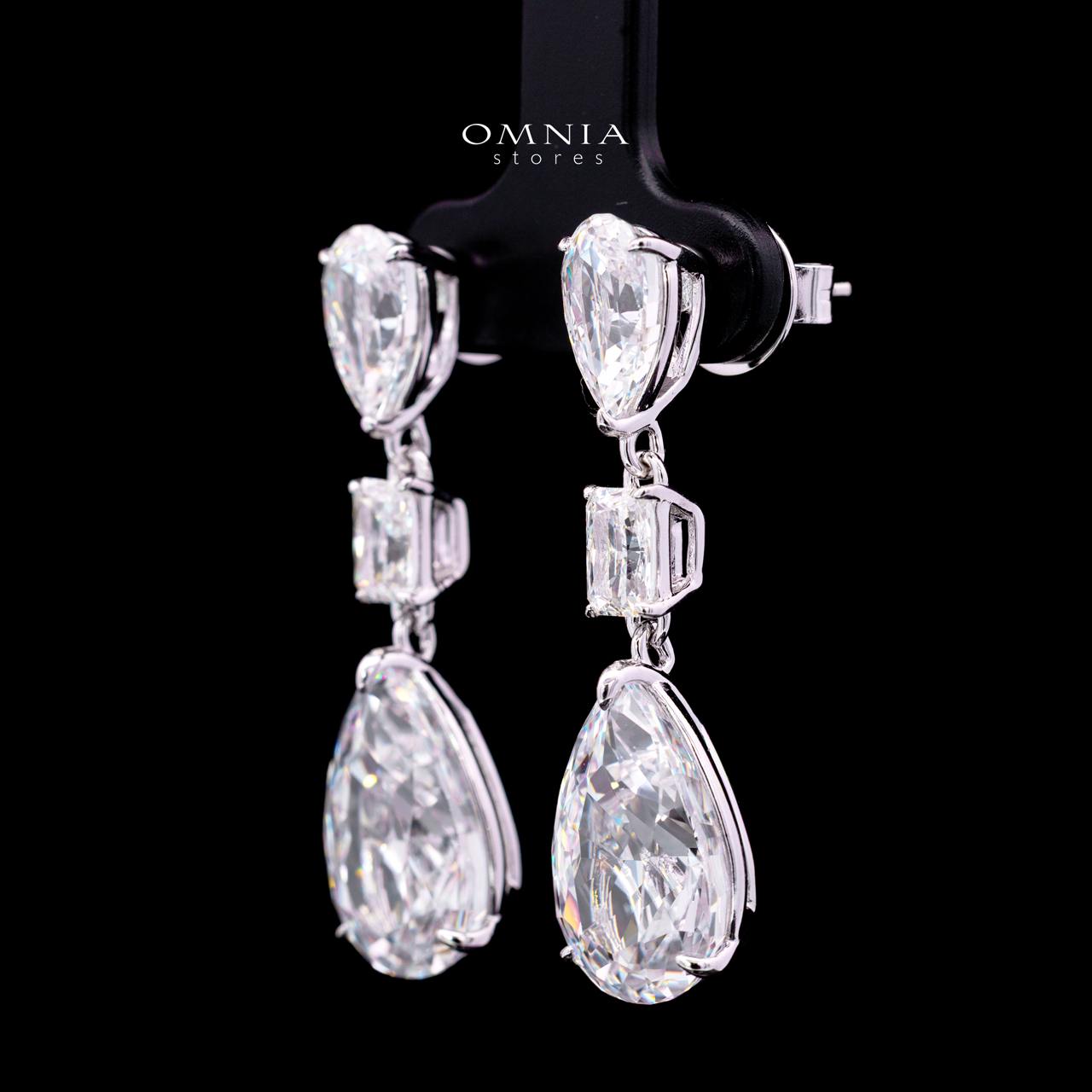Zephanie Earrings with Certified Premium Simulated Diamonds in 925 Sterling Silver - OMNIASTORES KSA