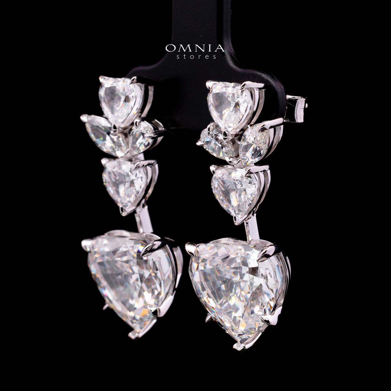 Alma Earring with Certificate, High-Quality Premium Simulated Diamonds in 925 Sterling Silver - OMNIASTORES KSA