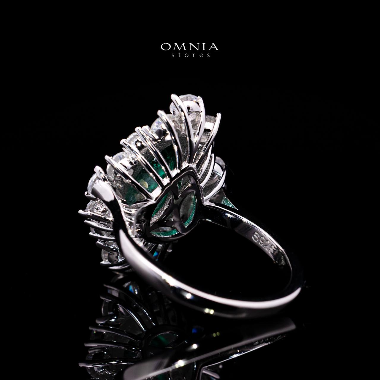 Destiny Green Ring with Certified Premium Simulated Diamonds in 925 Sterling Silver - OMNIASTORES KSA