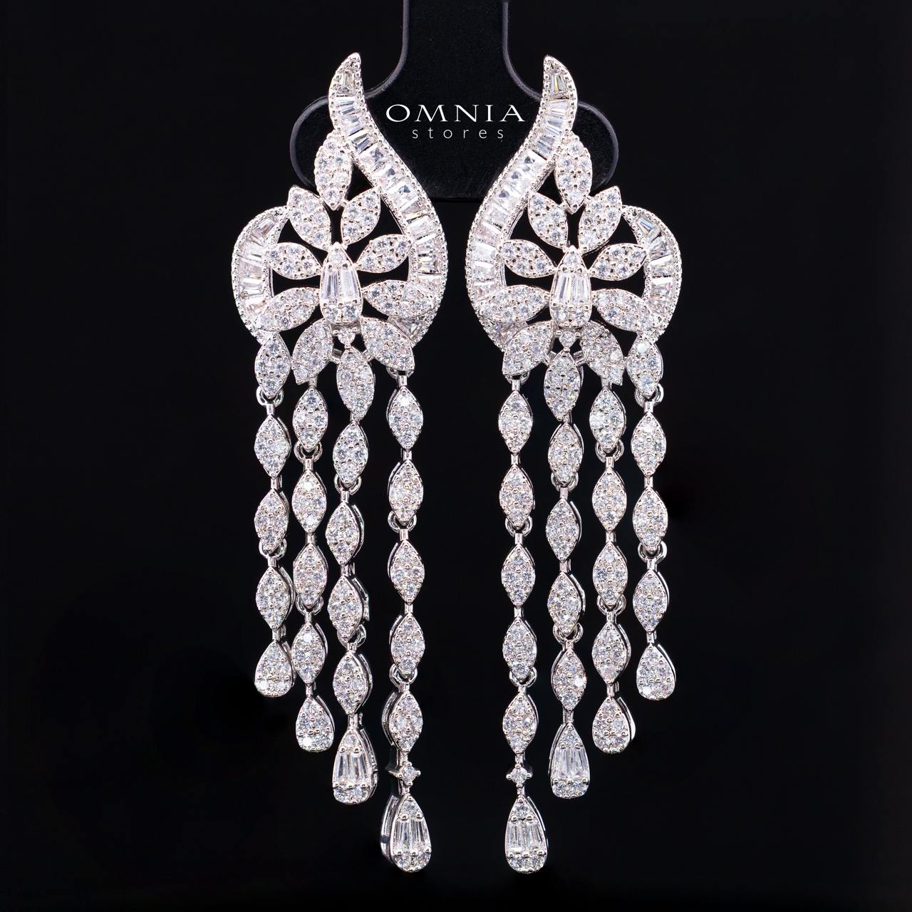 Mahsira White Luxury Bridal Full Set with High-Quality Simulated Diamonds and Rhodium Plating