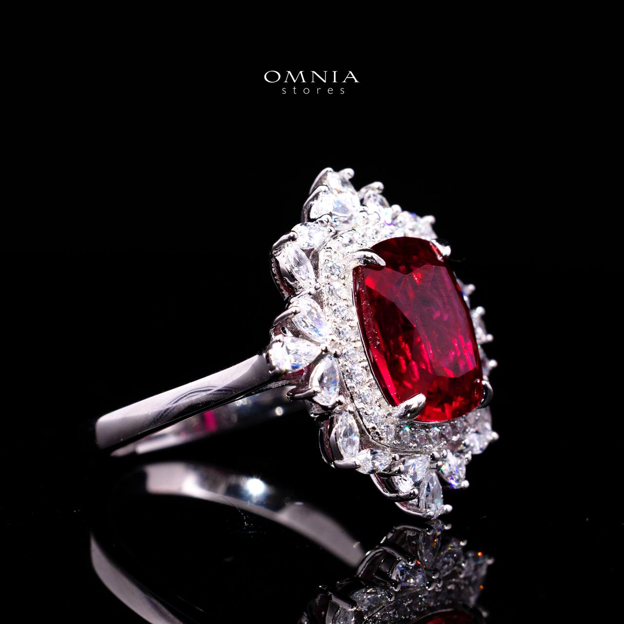 Alyah Ruby Red Ring with GRA Certificate in 925 Sterling Silver