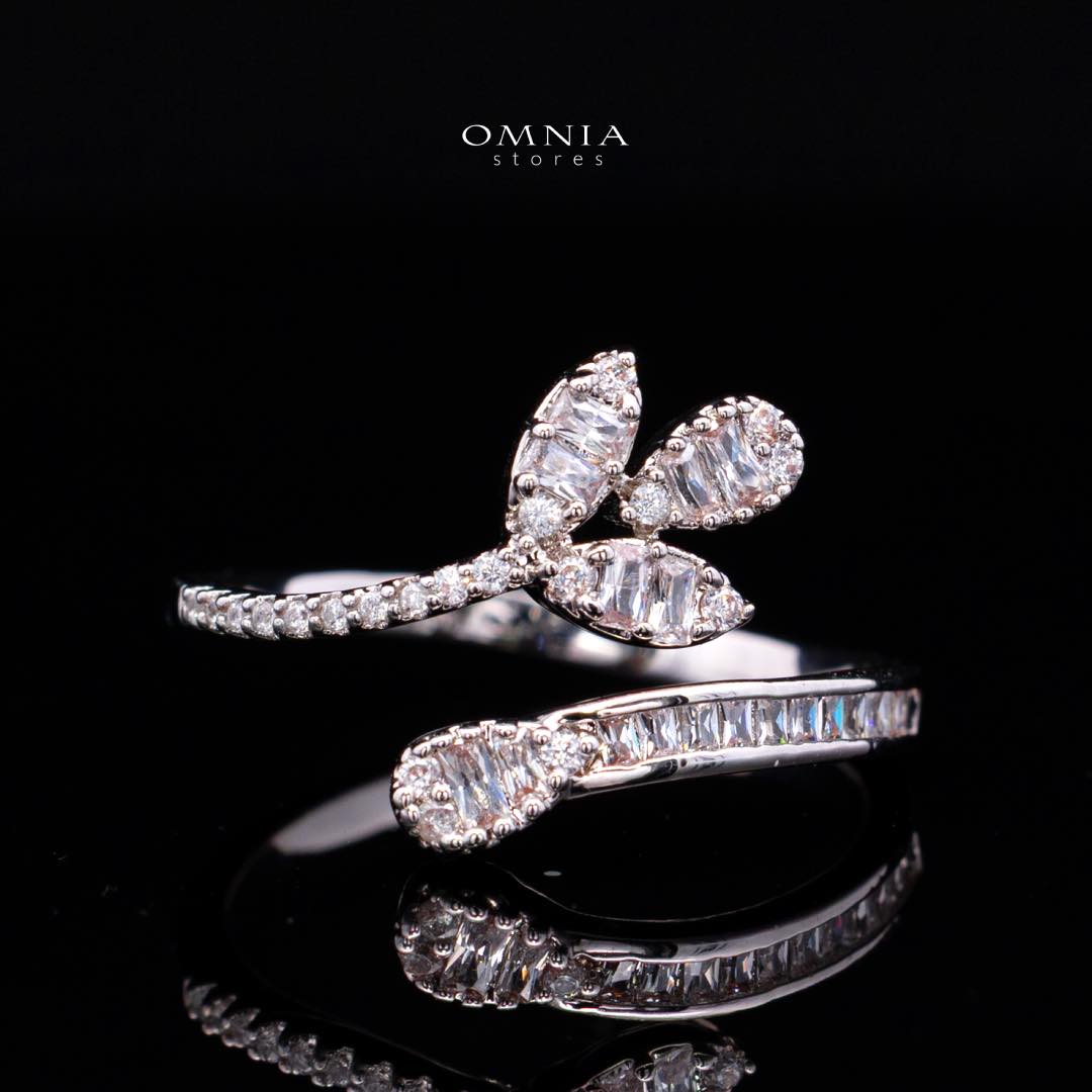 Omnia Celina Luxury White Full Set in High Quality Zircon Stone Rhodium Plated - OMNIASTORES KSA