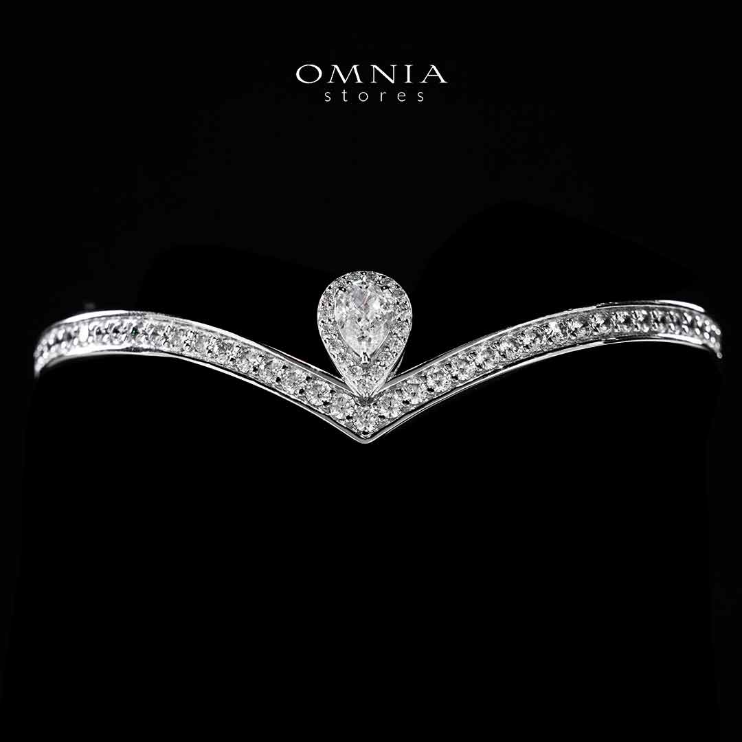 Omnia Asiyah Silver Bangle In 925 Silver High Quality Certified Lab Crafted Stones - OMNIASTORES UAE
