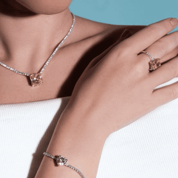 Omnia Louise Yellow Bracelet In 92.5 Pure Silver High Quality Simulated Diamonds - OMNIASTORES UAE