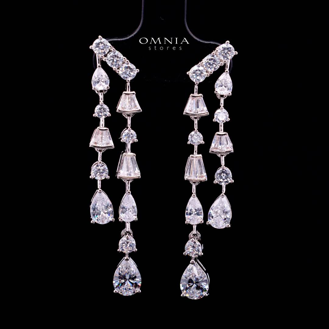 Xena White Luxury Bridal Full Set Premium Rhodium-Plated with High-Quality Zircon Stones - OMNIASTORES KSA