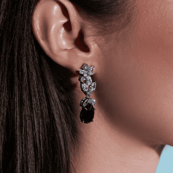 Omnia Princess Dark Blue Bridal Full Set in High Quality Simulated Diamonds - OMNIASTORES UAE