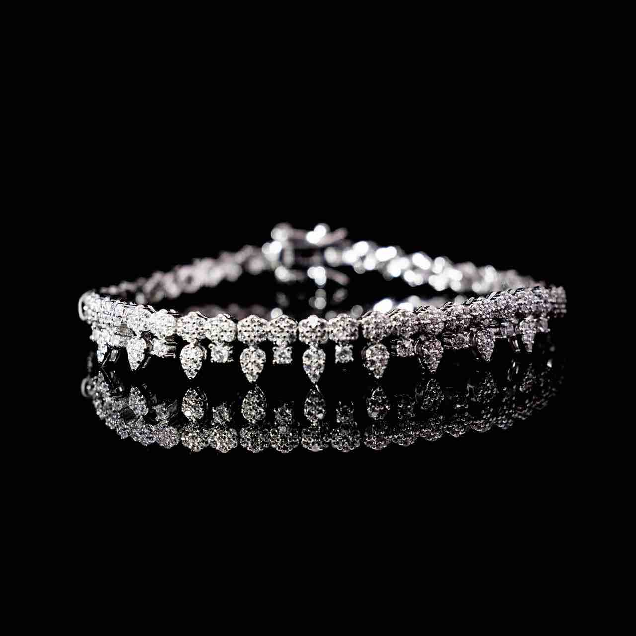 Omnia Khairiya White Bridal Full Set in 925 Silver High Quality Simulated Diamonds - OMNIASTORES UAE