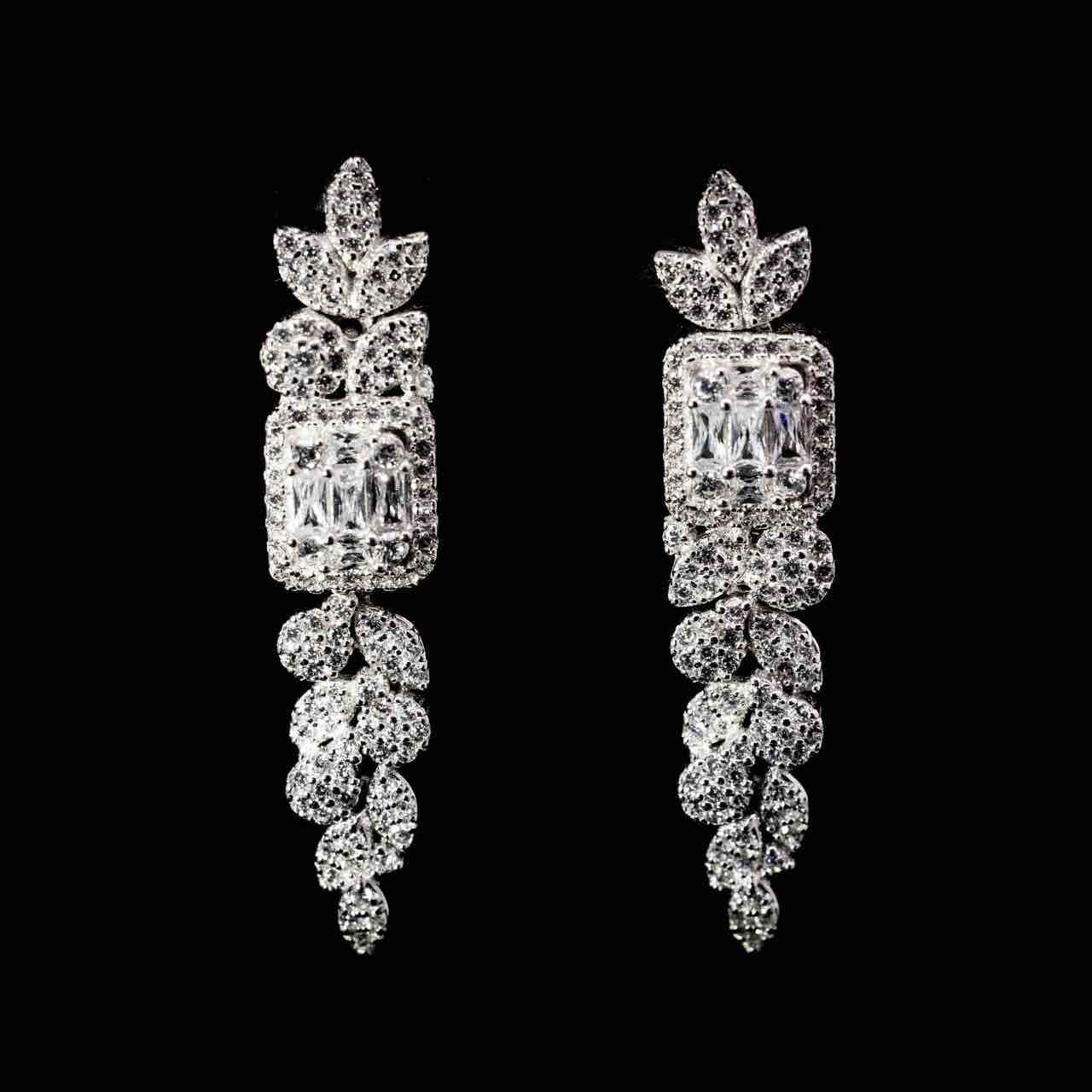 Omnia Mariyah White Bridal Full Set in 925 Silver High Quality Simulated - OMNIASTORES UAE