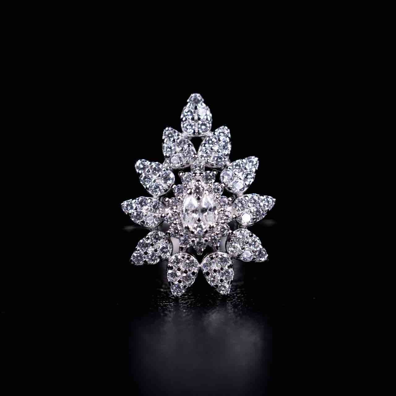 Omnia Nuha White Bridal Full Set in 925 Silver High Quality Simulated Diamonds - OMNIASTORES UAE