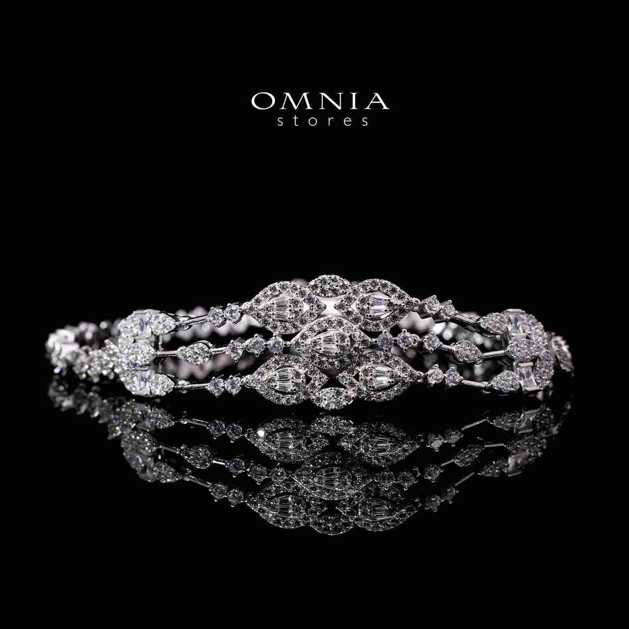 Omnia Nuzha White Bridal Full Set in 925 Silver High Quality Simulated Diamonds - OMNIASTORES UAE