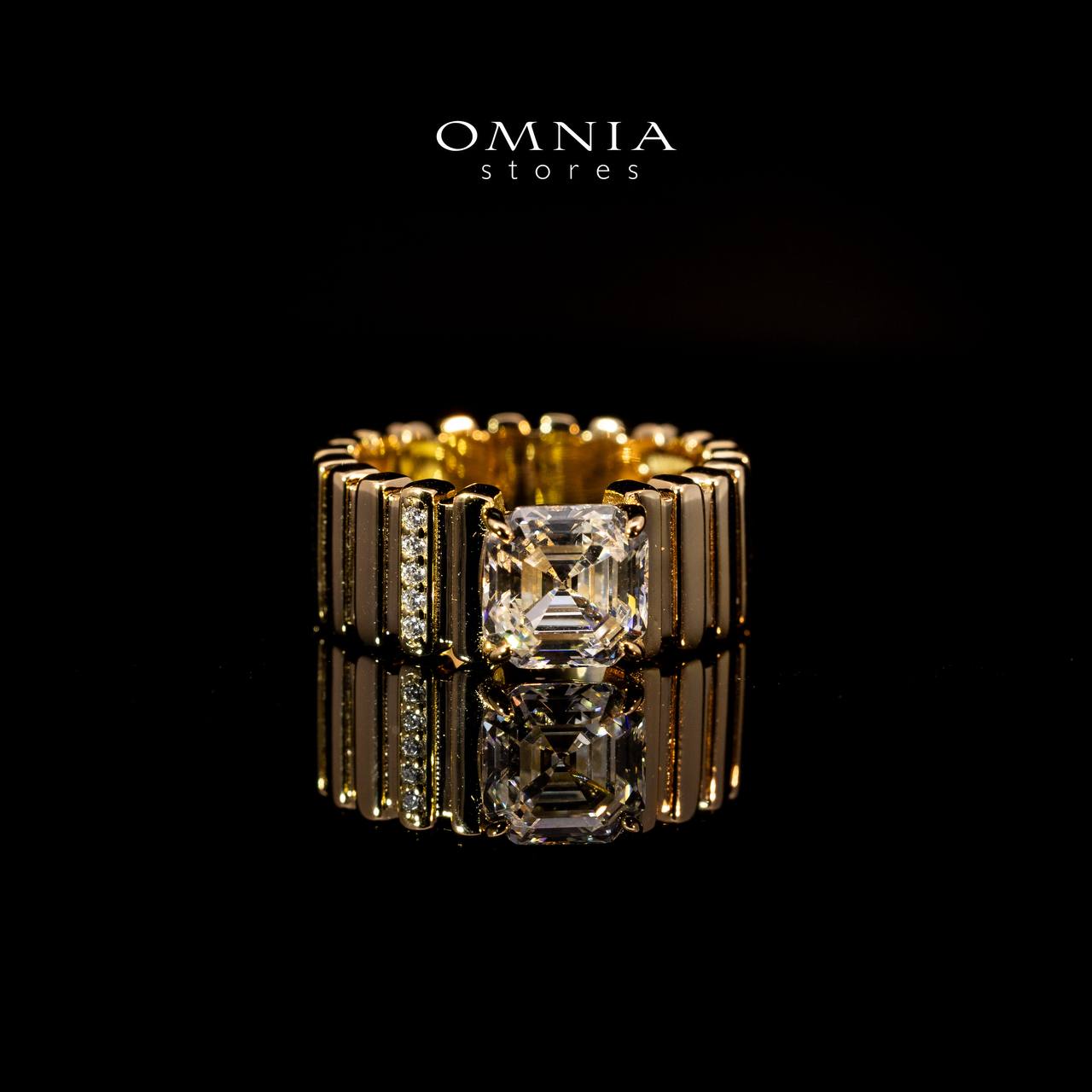 Omnia Abida White Gold Ring In 925 Silver High Quality Certified Lab Crafted Cushion Cut Stones 4.8Ct - OMNIASTORES UAE