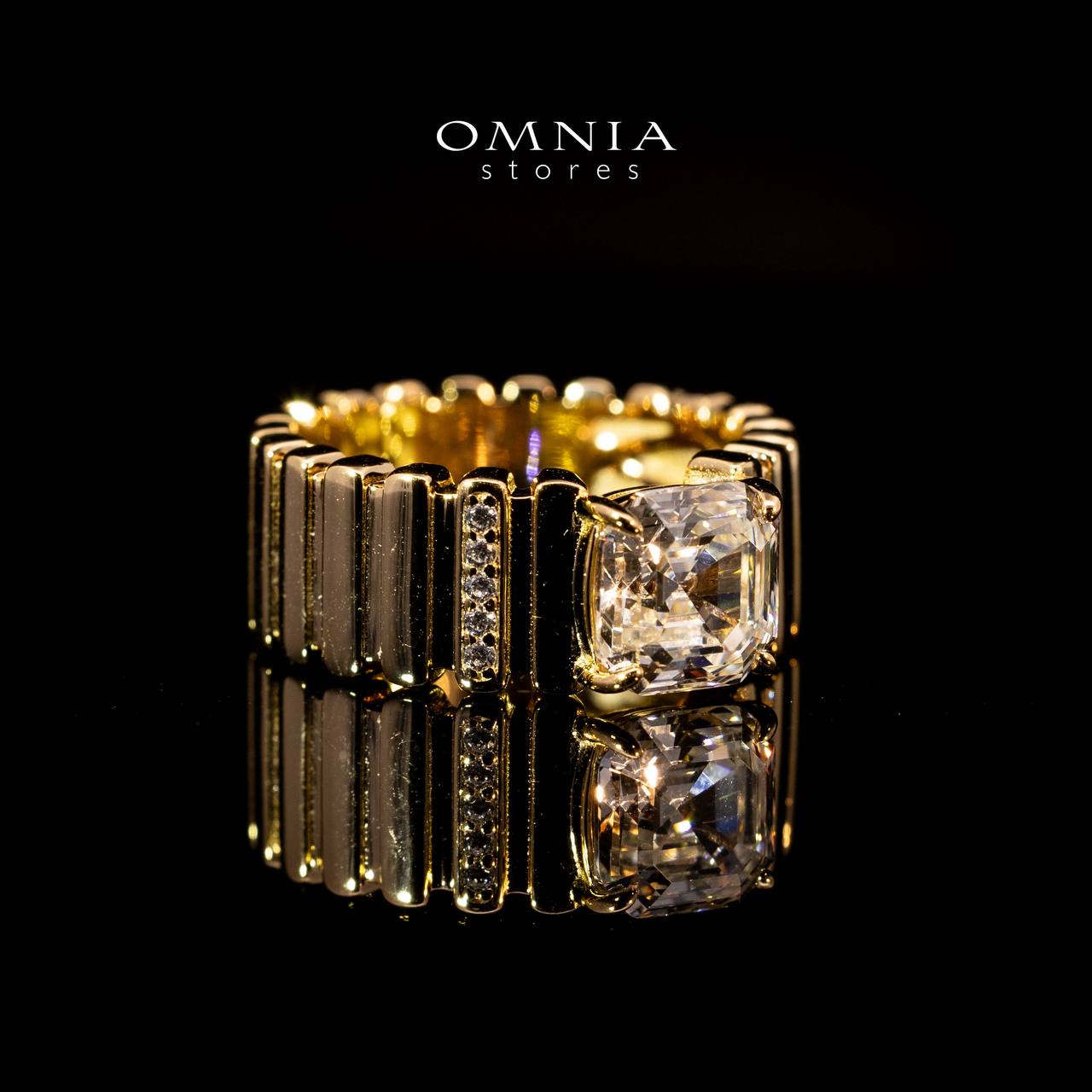 Omnia Abida White Gold Ring In 925 Silver High Quality Certified Lab Crafted Cushion Cut Stones 4.8Ct - OMNIASTORES UAE
