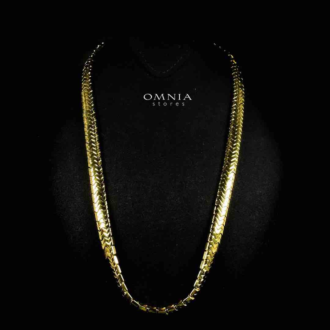 Omnia Afifa Golden Necklace in High-Quality Brass Plated - OMNIASTORES UAE