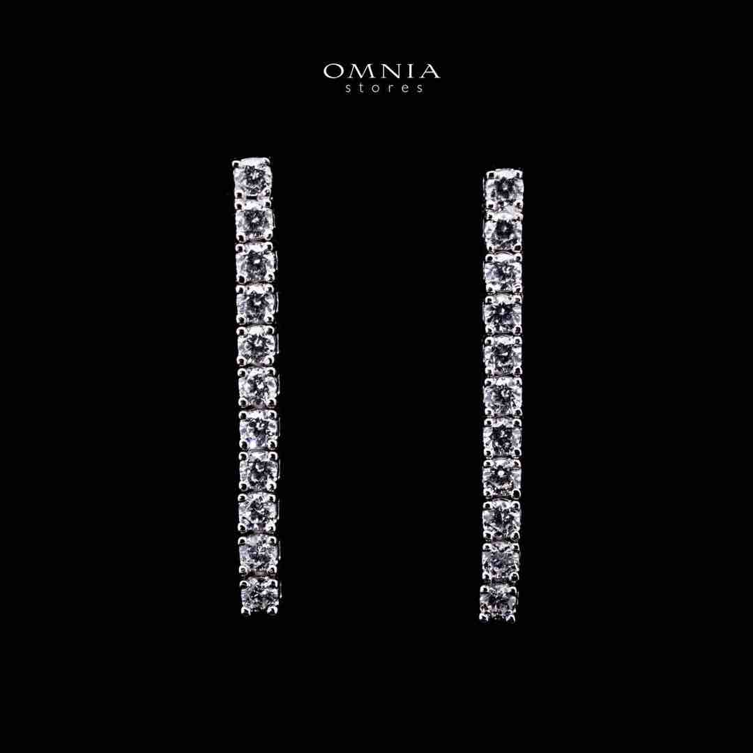 Omnia Raneeya White Tennis Necklace, Earrings and Bracelet Set in 925 Silver with High Quality Simulated Diamonds 2.5mm - OMNIASTORES UAE