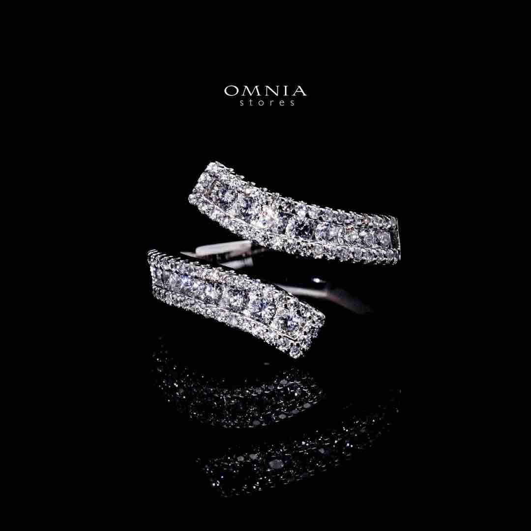 Omnia Aleia Luxury White Bracelet & RIng Set in High Quality Zircon Stone Rhodium Plated - OMNIASTORES UAE