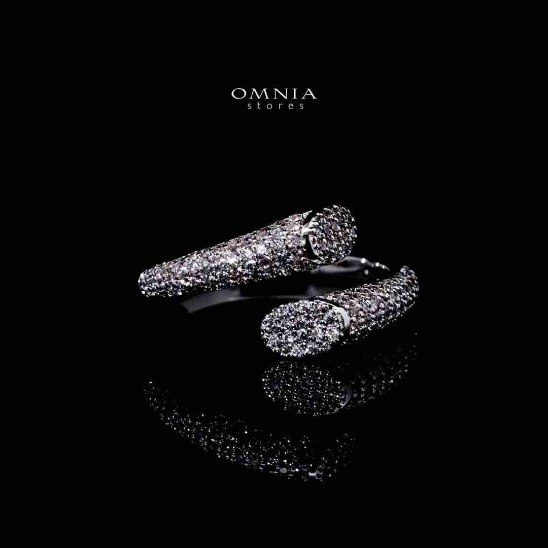 Omnia Aaqilah Luxury White Bracelet & Ring Set in High Quality Zircon Stone Rhodium Plated - OMNIASTORES UAE