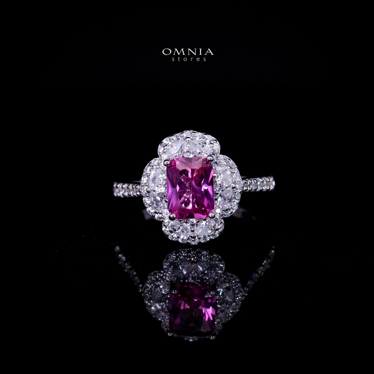 Omnia Raeya Purple Silver Ring in 925 Silver with High Quality Simulated Diamonds - OMNIASTORES UAE