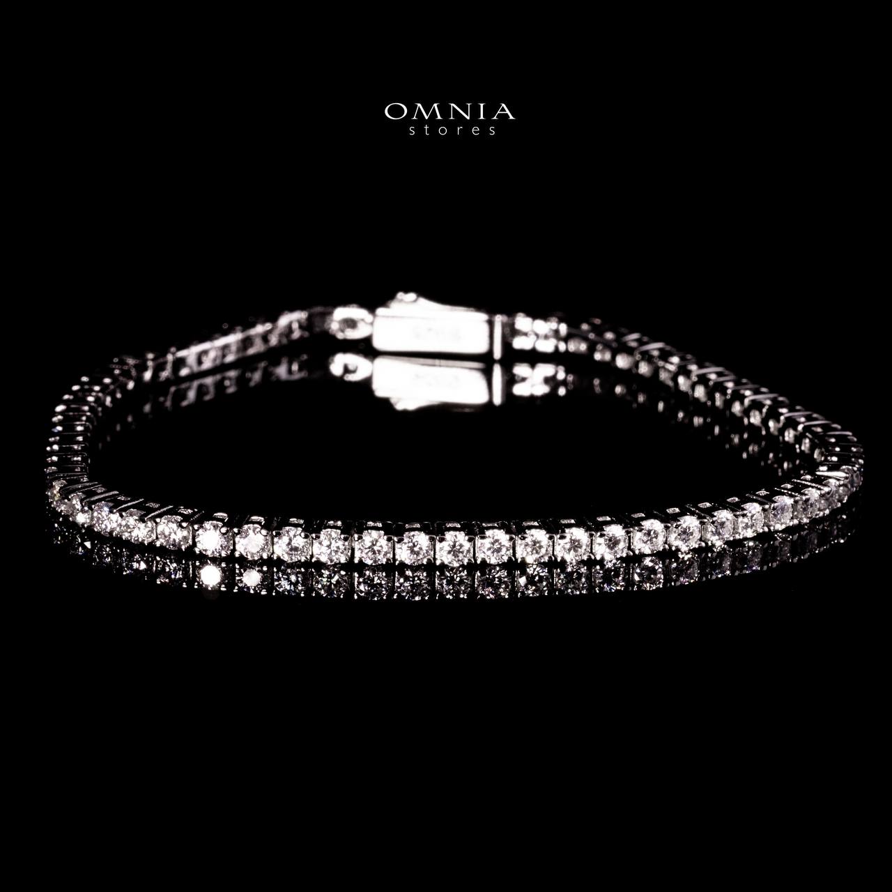 Omnia Mayada Tennis Bracelet 925 Silver in GRA Certifited High Quality White Moissanite Stone 2mm