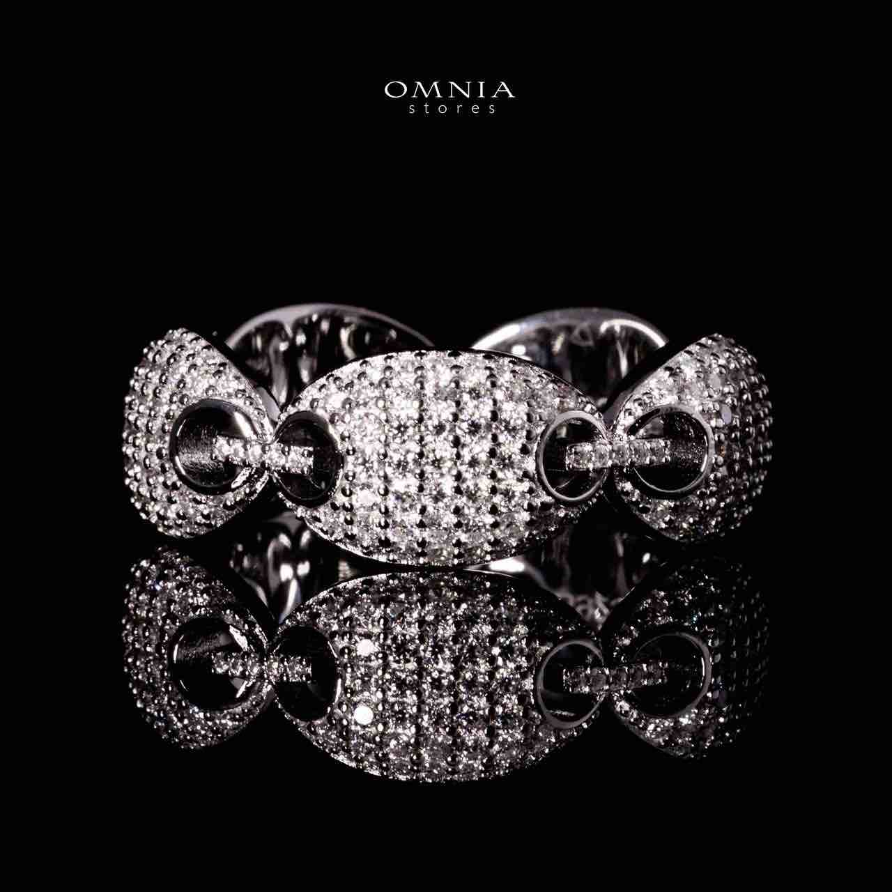 Omnia Naiya Silver Ring in 925 Silver With High Quality GRA Certified White Moissanite Stones