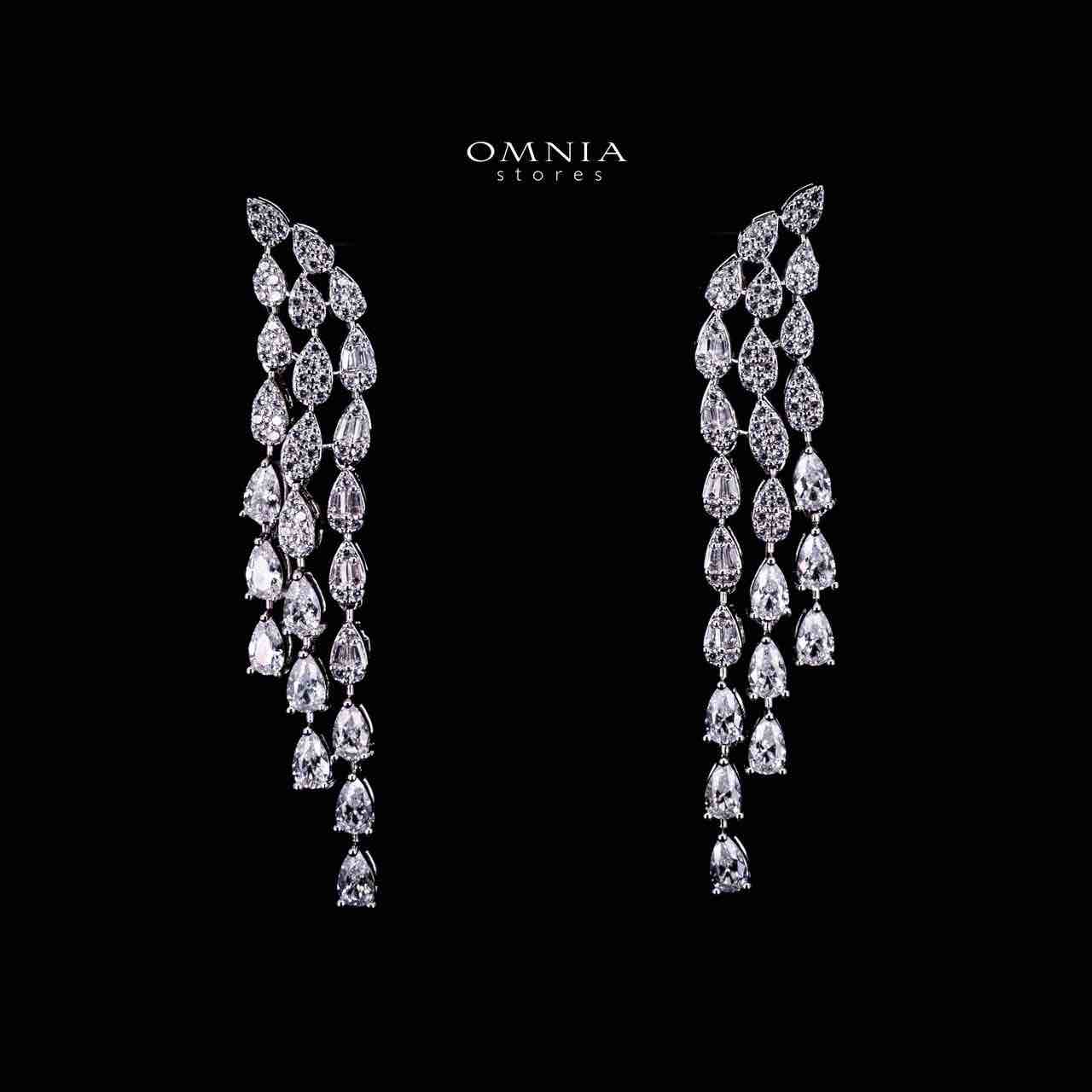 Omnia Senna Luxury Bridal White Full Set in High Quality Zircon Stone Rhodium Plated - OMNIASTORES KSA