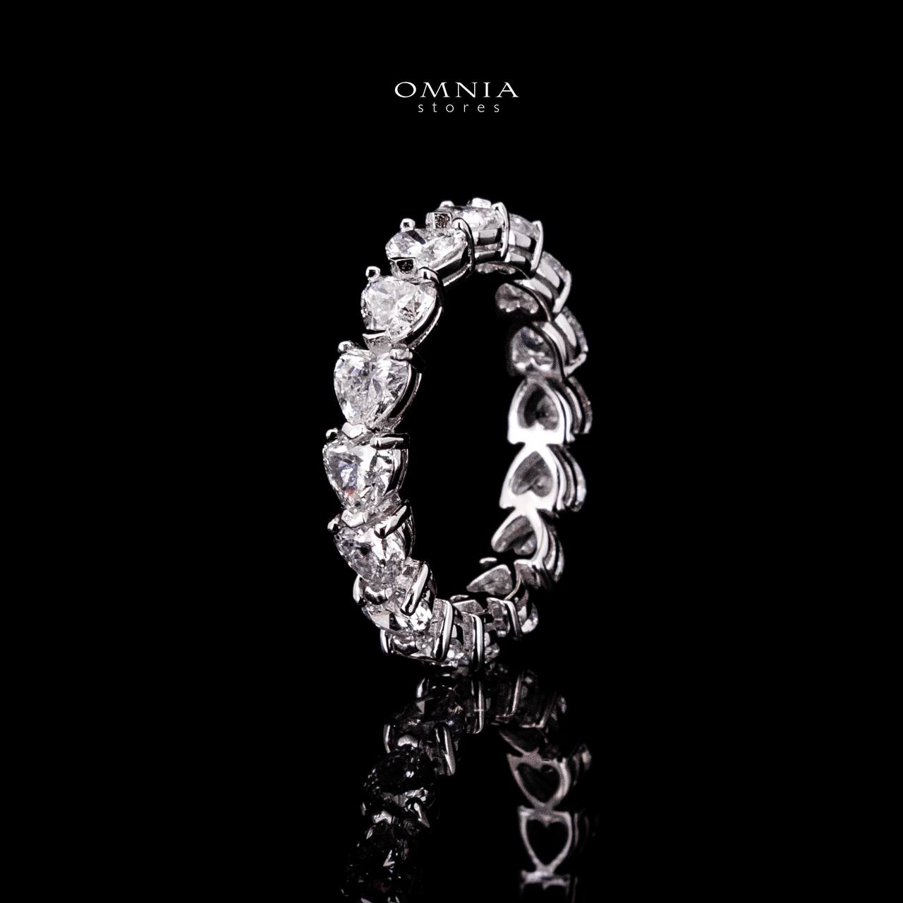 Saba Heart White Moissanite Stone Ring With GRA Certified High Quality in 925 Silver 4x4mm - OMNIASTORES KSA