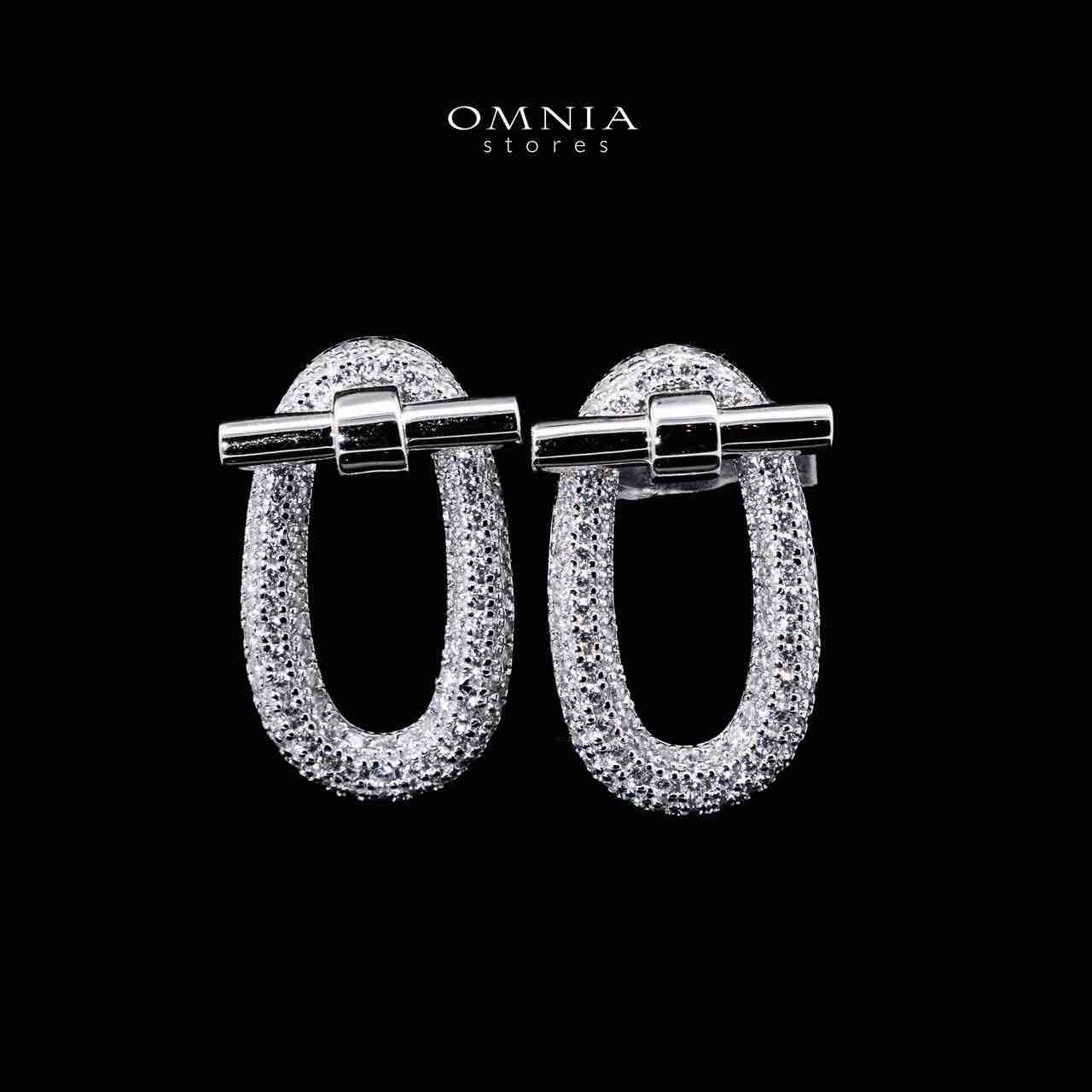 Omnia Najwa White Earrings With High Quality Certified Lab Crafted Stones In 925 Silver - OMNIASTORES KSA