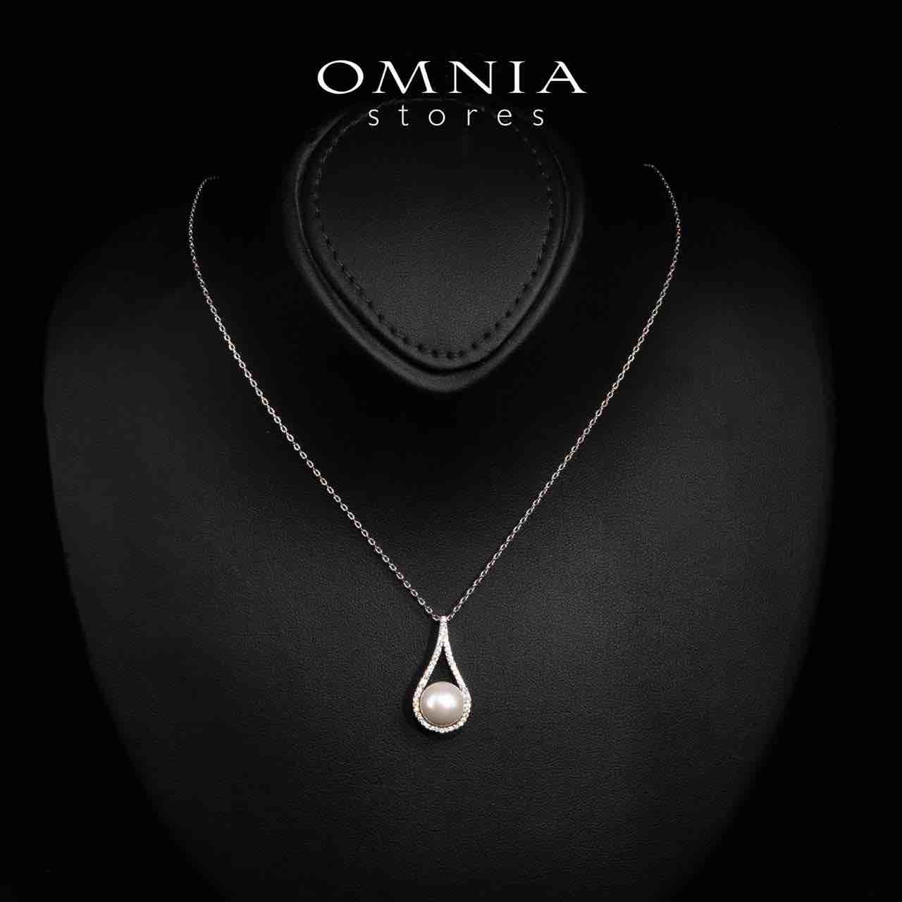 Omnia Sonia White Pearl Full Set in High Quality Rhodium Plated Zircon Stones
