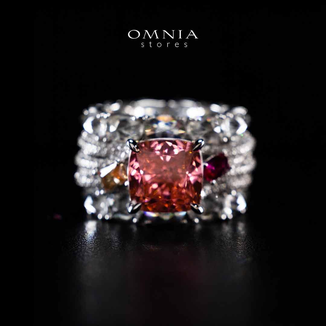 Omnia Kareman White Ring In 925 Silver High Quality Certified Lab Crafted Stones - OMNIASTORES KSA