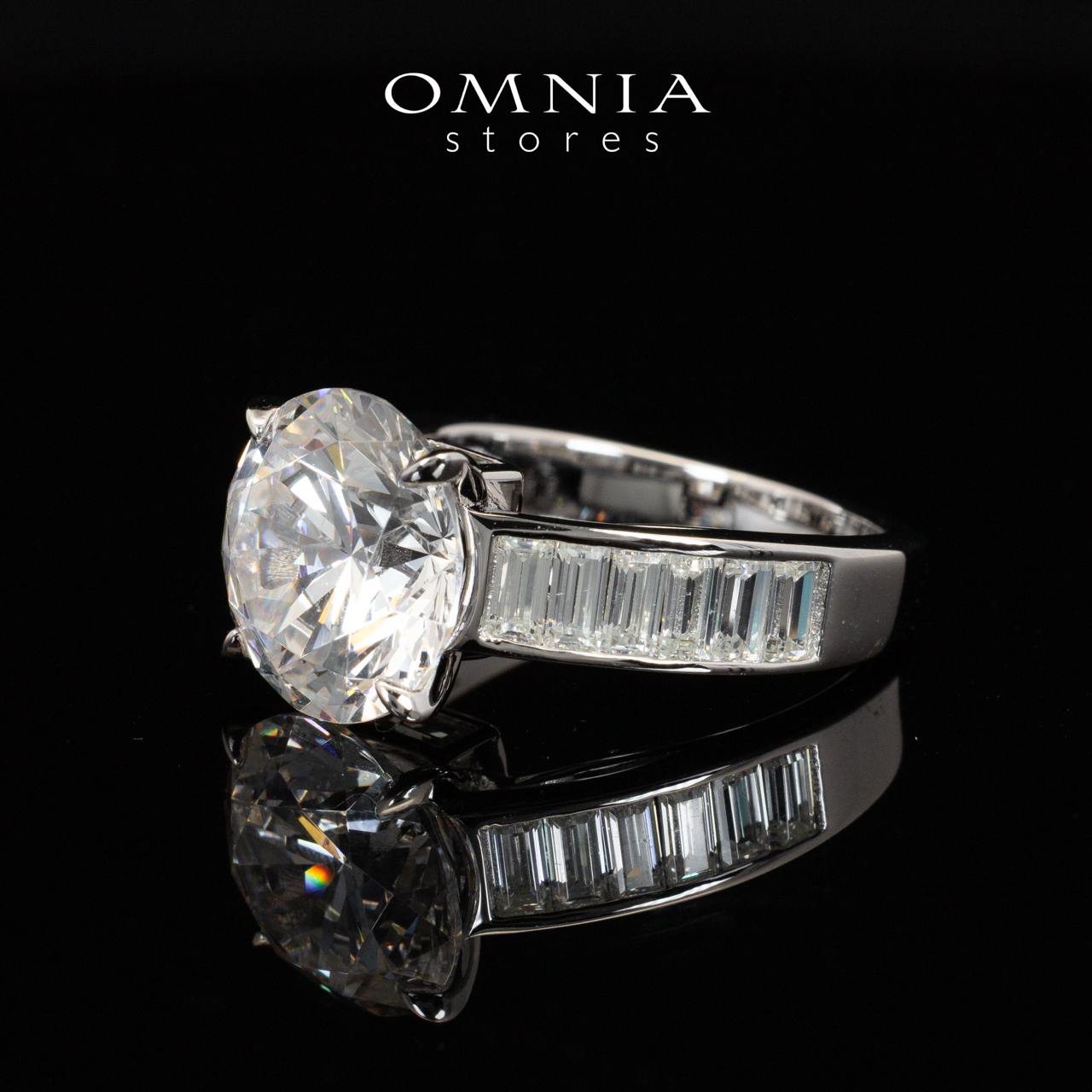 Omnia Heidy Ring With Certified High Quality Lab Crafted Stones In 925 Silver 6ct
