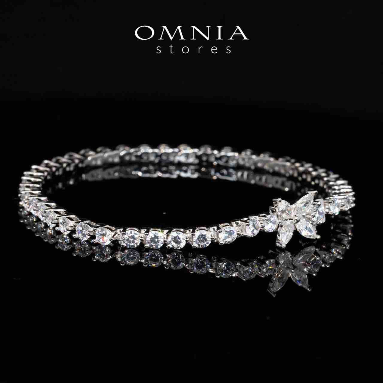 Omnia Iyanna White Floral Bracelet With High Quality Certified Lab Crafted Stones In 925 Silver 5.4ct - OMNIASTORES KSA
