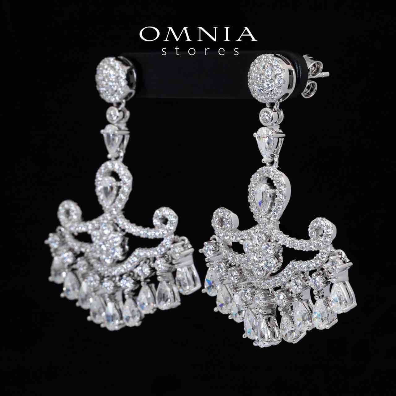 Omnia Aamal White Drop Earrings With High Quality Certified Lab Crafted Stones In 925 Silver 11.9ct - OMNIASTORES KSA