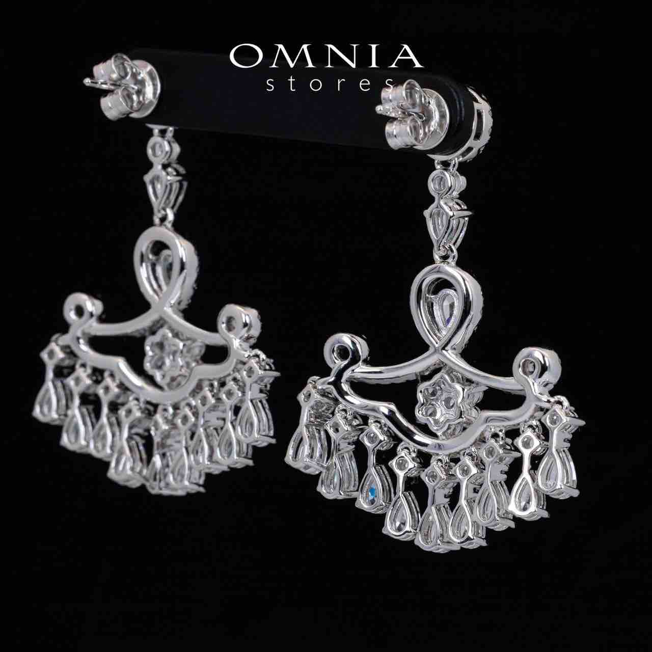 Omnia Aamal White Drop Earrings With High Quality Certified Lab Crafted Stones In 925 Silver 11.9ct - OMNIASTORES KSA
