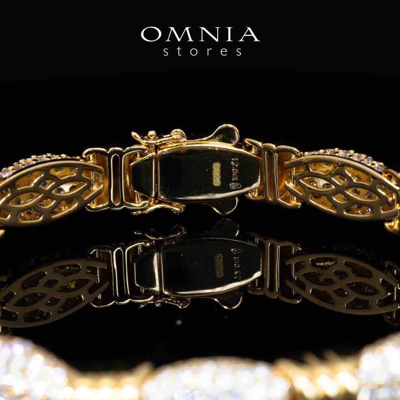 Omnia Tillie Gold Bracelet With High Quality Certified Lab Crafted Stones In 925 Silver 12.6ct - OMNIASTORES KSA
